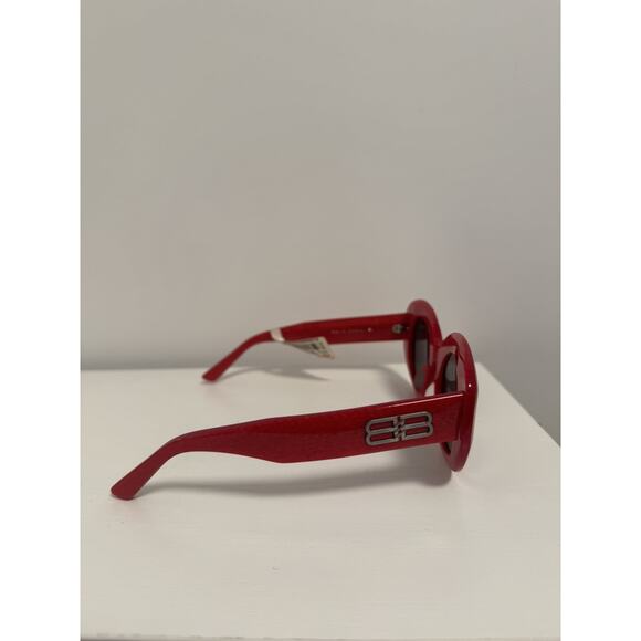 Balenciaga BB 0235S 003 0235 Rive Gauche Sunglasses Red/Grey 52mm main image 10